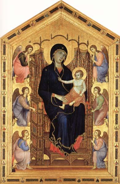 Duccio di Buoninsegna Madonna and Child Enthroned with Six Angels oil painting picture